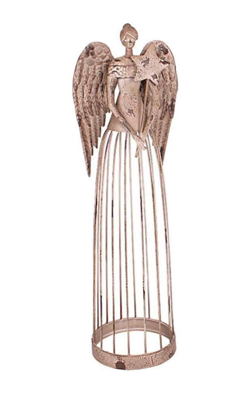 26” Antique Angel Statue – Lawn Sculpture for Sympathy Memorial, Outdoor Yard Decoration